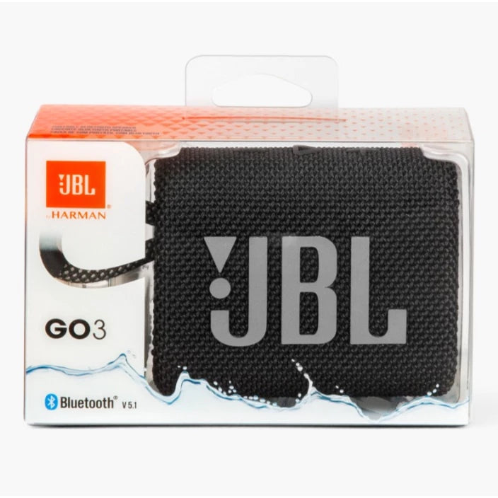 Caixa De Som Portátil Jbl Go 3 Bluetooth Prova D'água Preto